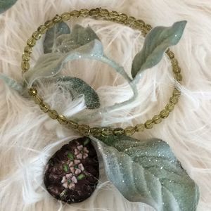 💞GORGEOUS💞Cloisonné handmade citrine choker